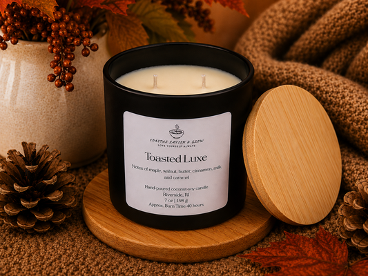 Toasted Luxe 7 oz Candle - Maple, Walnut, Caramel Scent