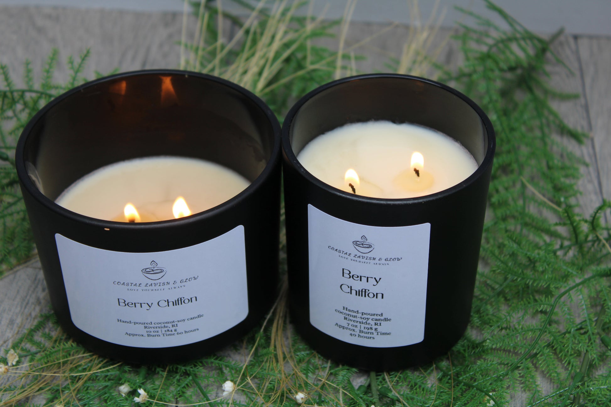 Berry Chiffon Candle - lemon, blueberry, vanilla scent