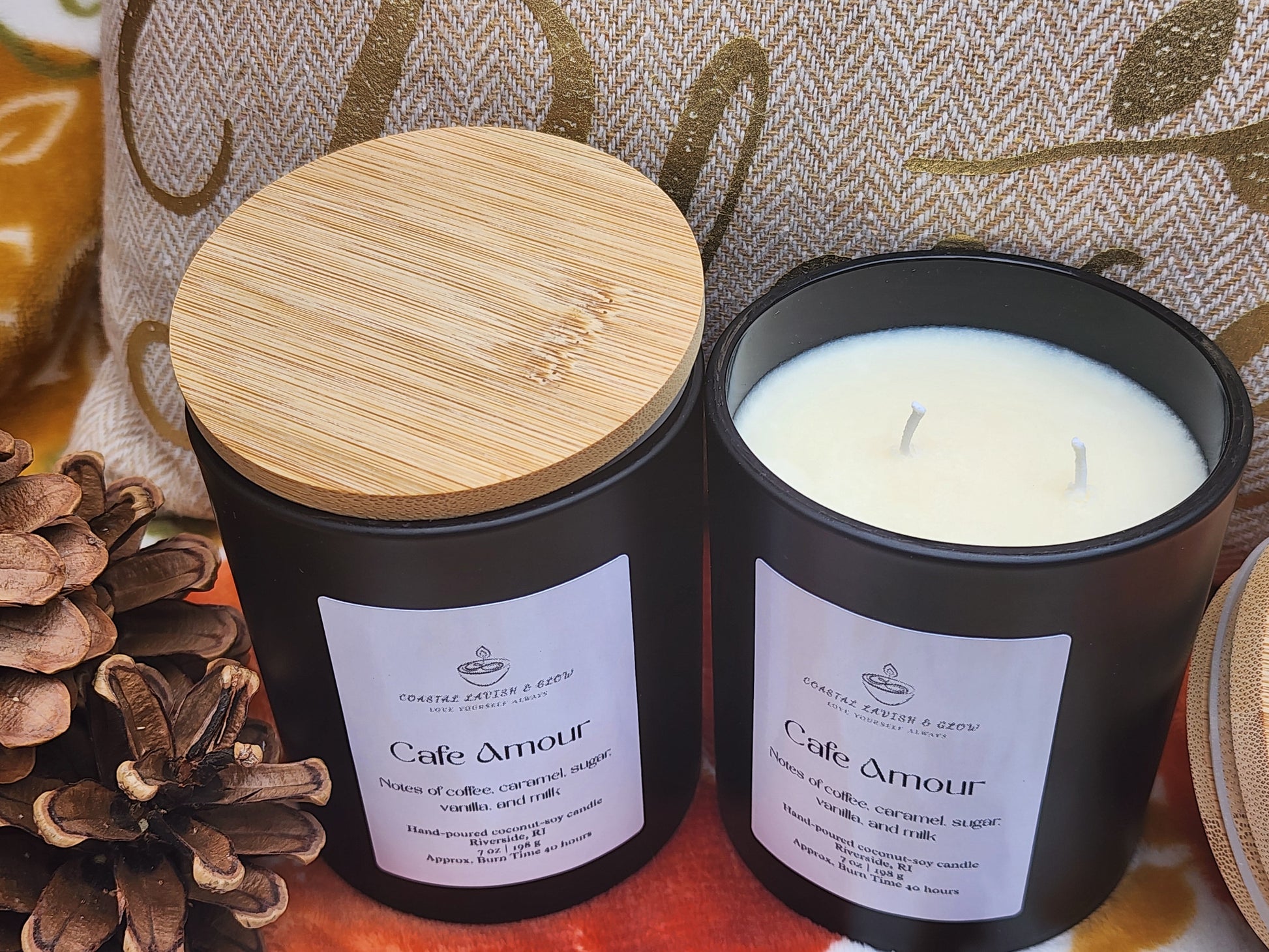 Cafe Amour Candle - coffee, caramel, sugar, vanilla, milk scent