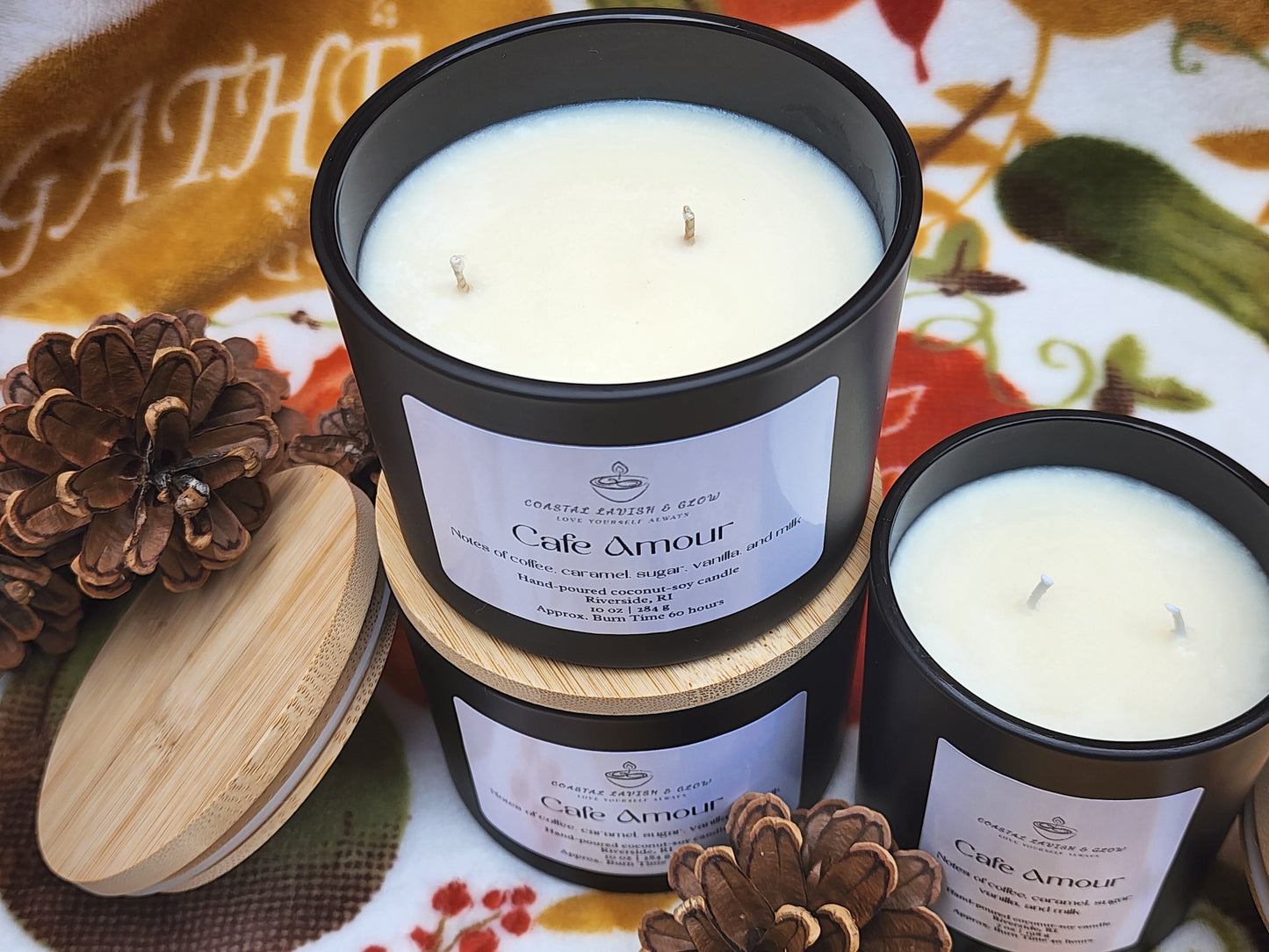 Cafe Amour Candle - coffee, caramel, sugar, vanilla, milk scent