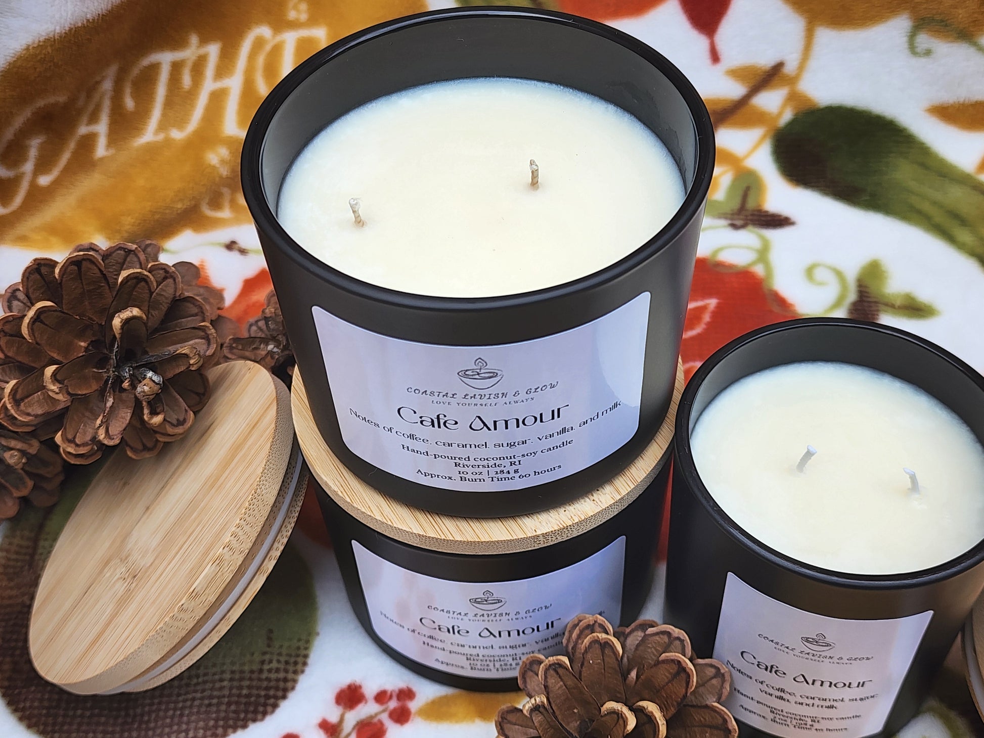 Cafe Amour Candle - coffee, caramel, sugar, vanilla, milk scent