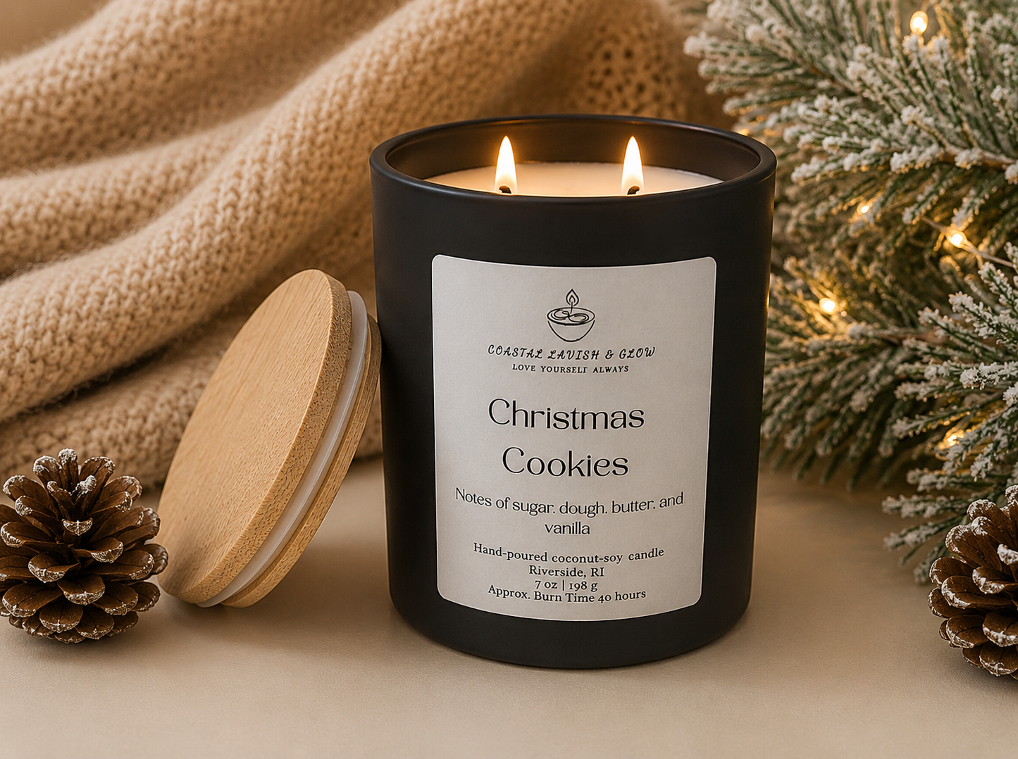 Christmas Cookies 7 oz Candle - Sugar, Bakery, Dough, Butter, Vanilla Scent