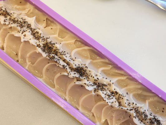 Lavender Handcrafted Soap in soap mold