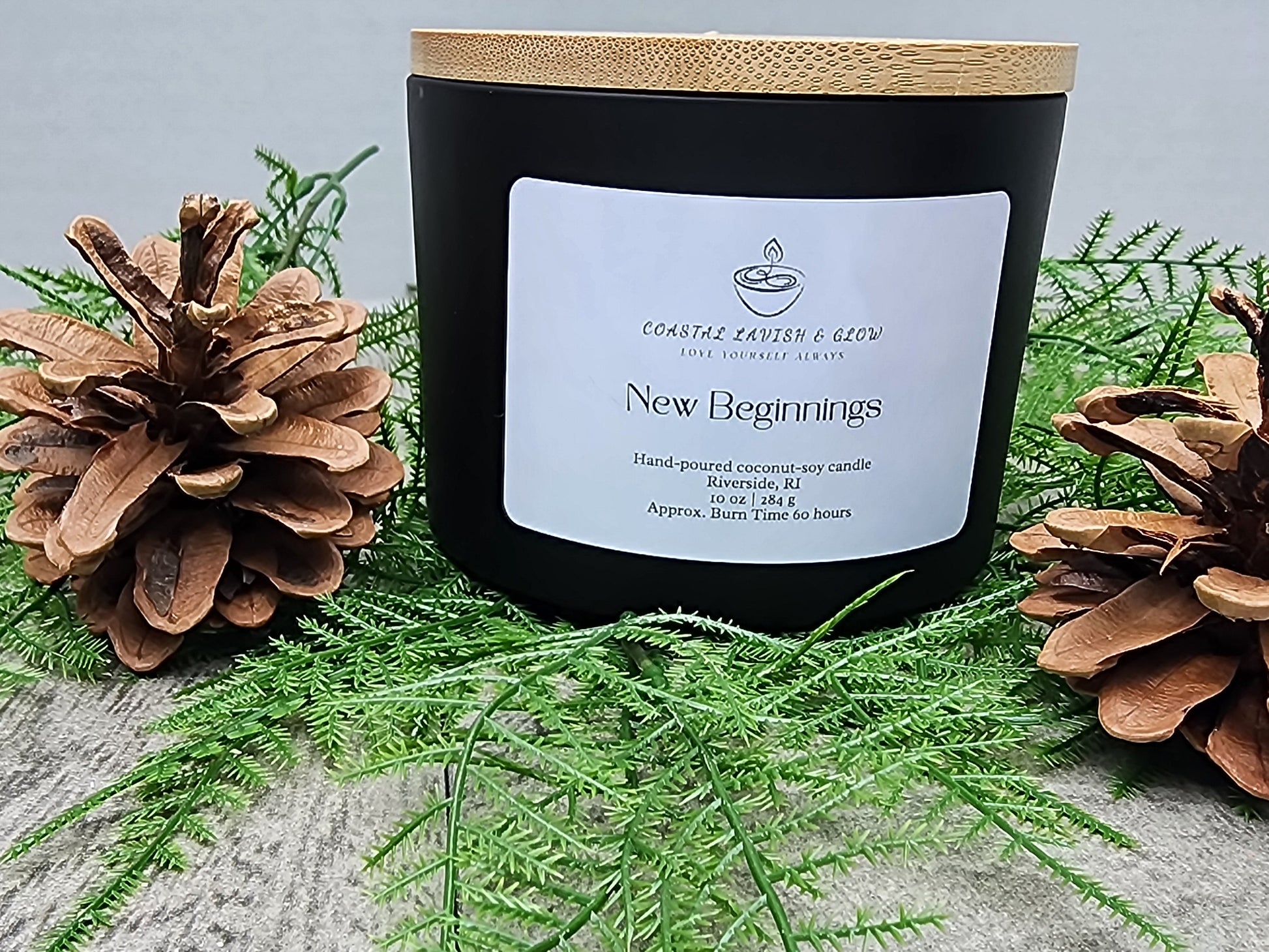 New Beginnings Candle - orange peel, ginger, nutmeg, cinnamon scent