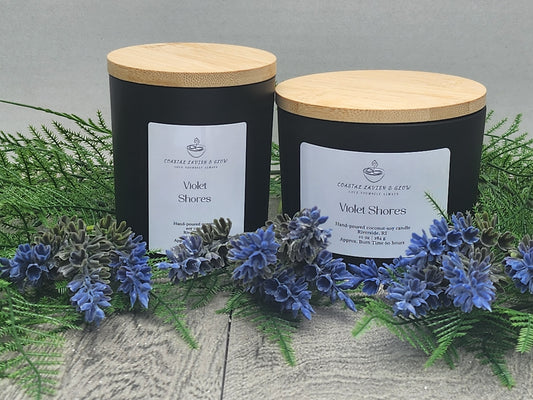 Violet Shores Candle - Violet Shores Candle -  lavender, sage scent
