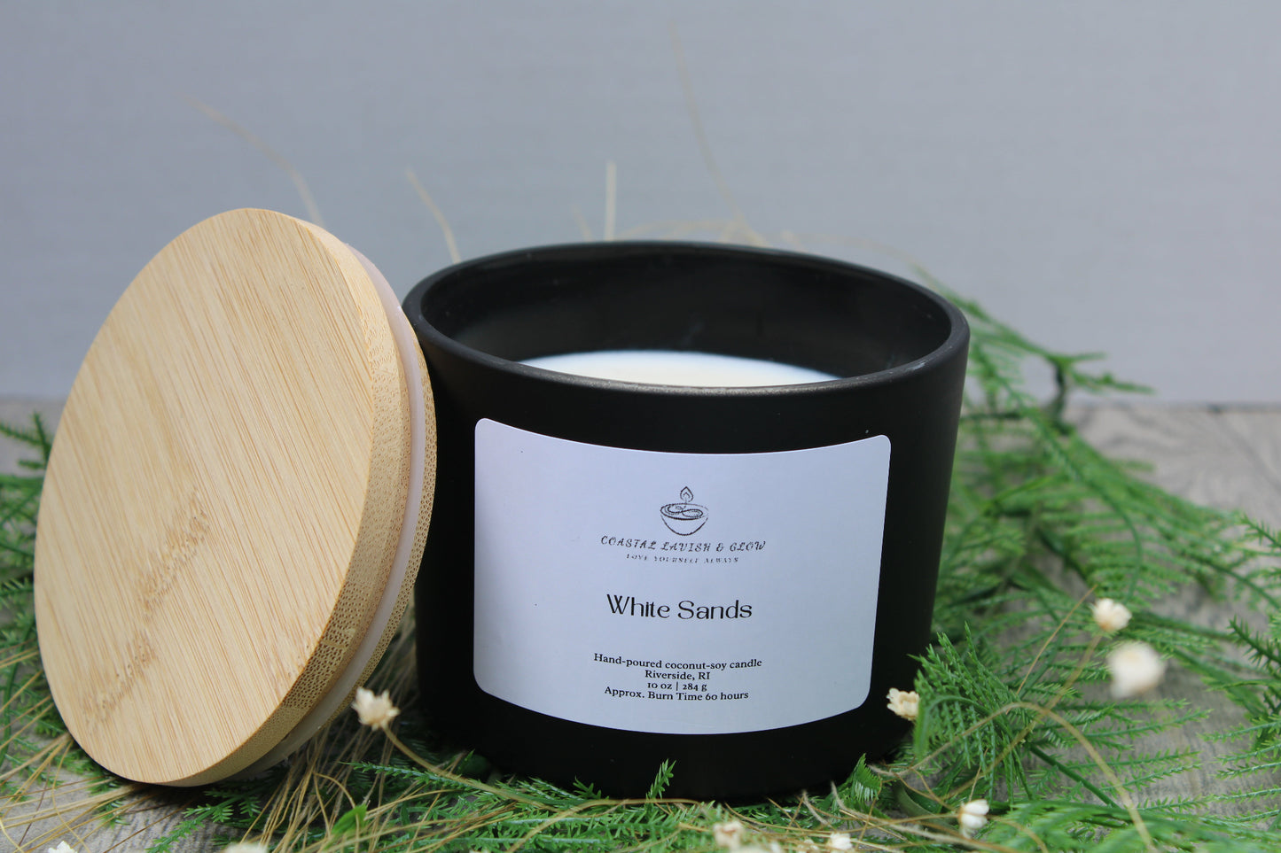 White Sands Candle - coconut, sandalwood, cedar scent