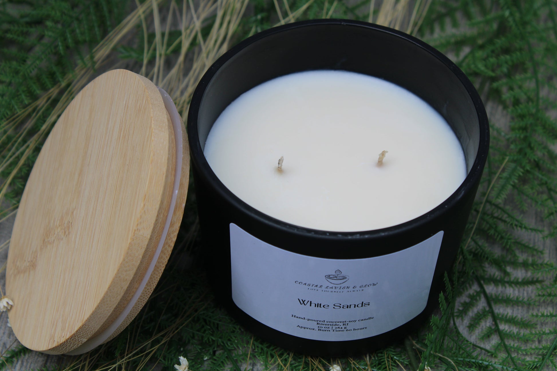 White Sands Candle - coconut, sandalwood, cedar scent